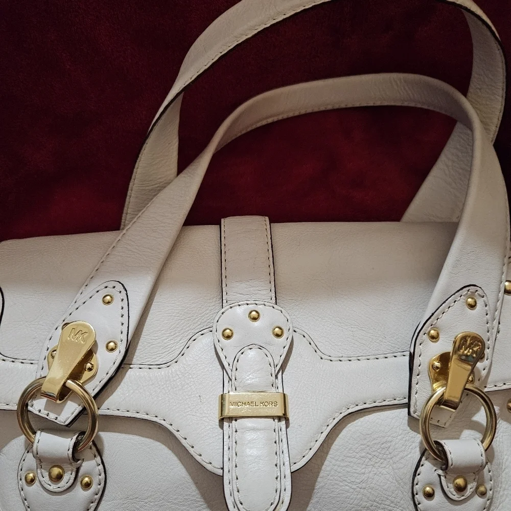 Michael Kors White Berkley Shoulder Bag
